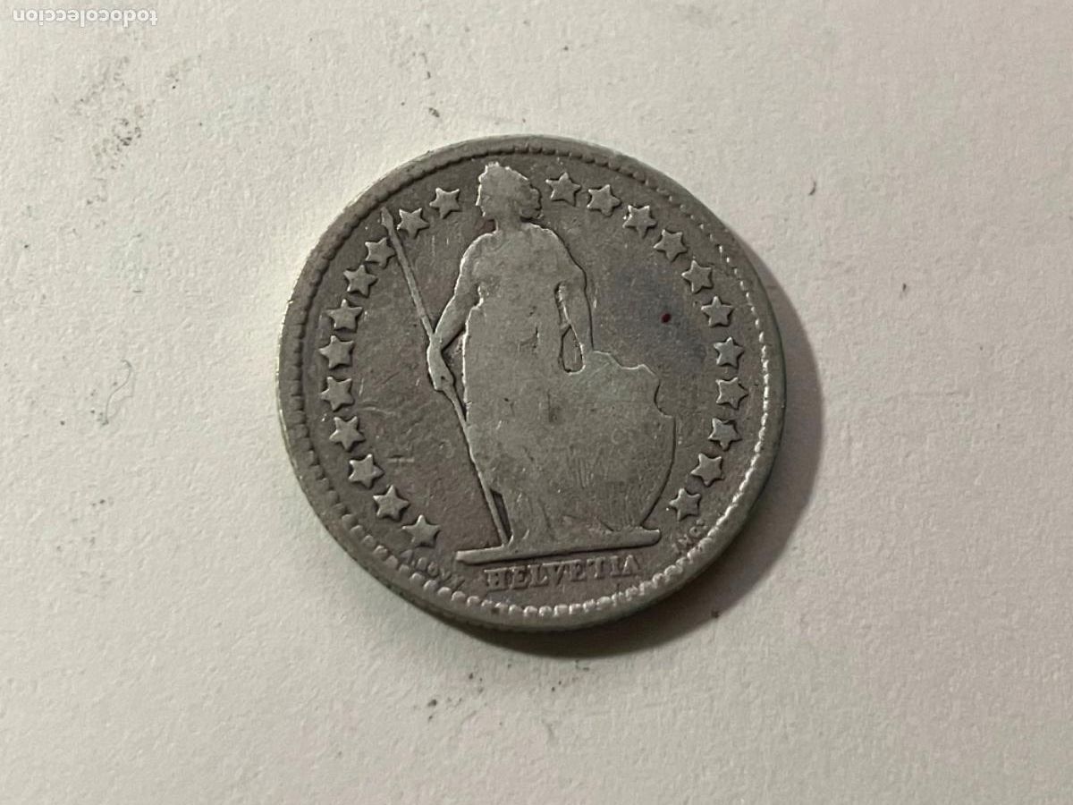 Monedas antiguas de Europa: Suiza Moneda plata 1/2 franco - Helvetia 1905