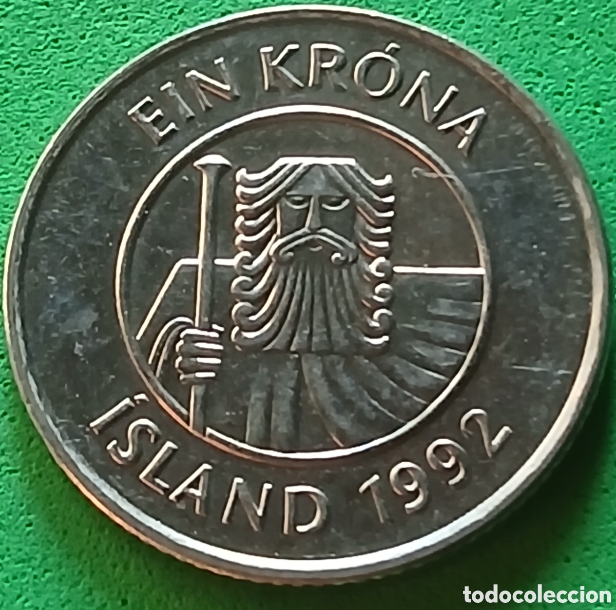Monedas antiguas de Europa: Islandia 1 corona 1992 km#27a