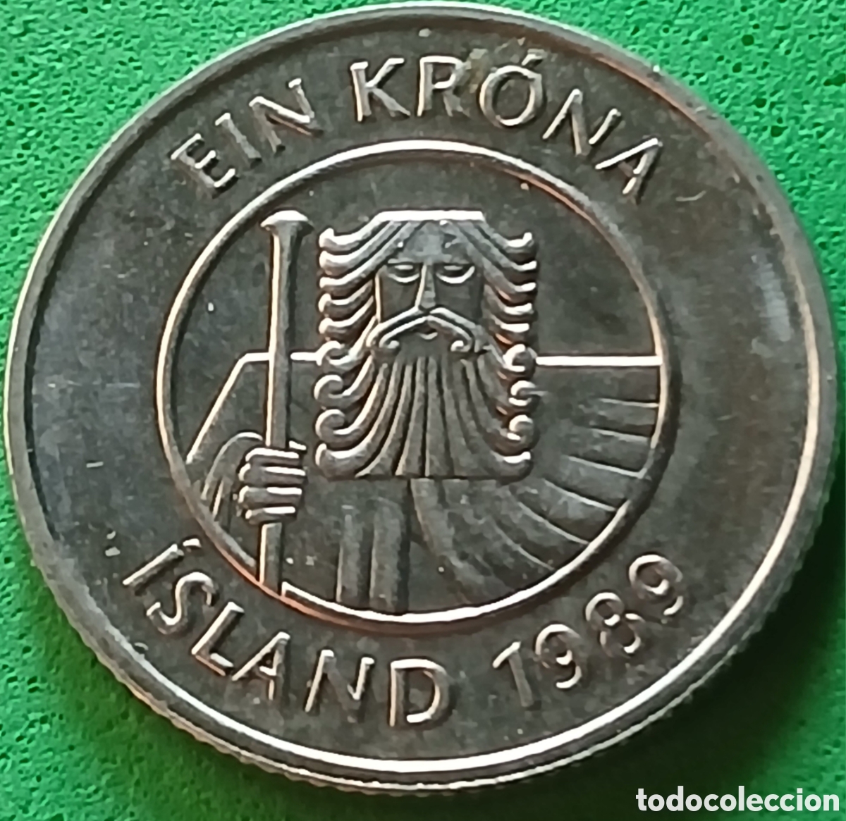 Monedas antiguas de Europa: Islandia 1 corona 1989 km#27a