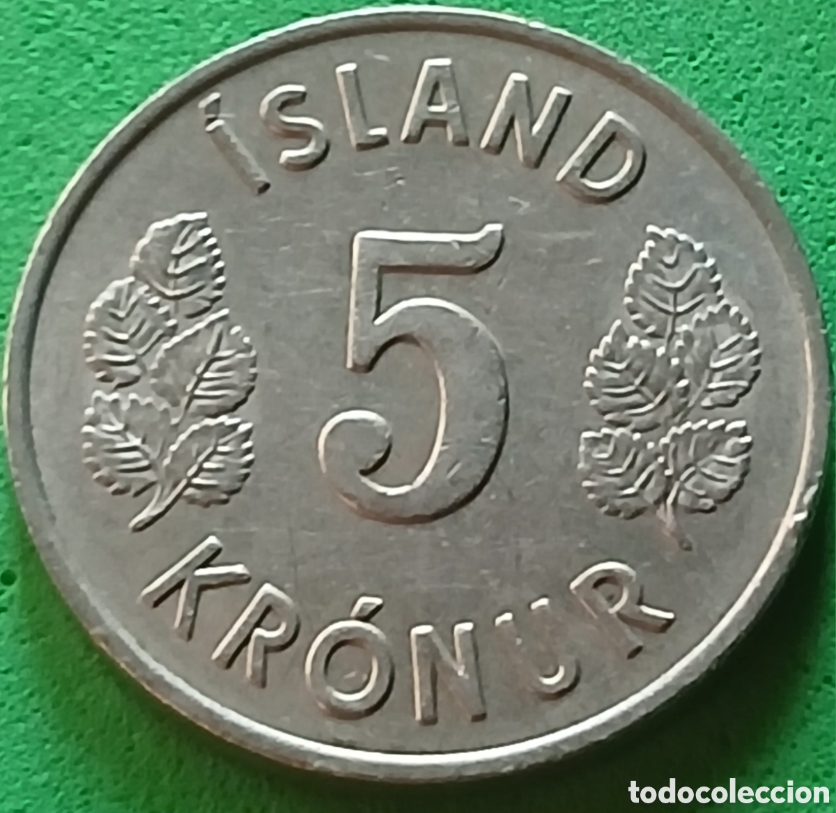 Monedas antiguas de Europa: Islandia 5 coronas 1970 km#18