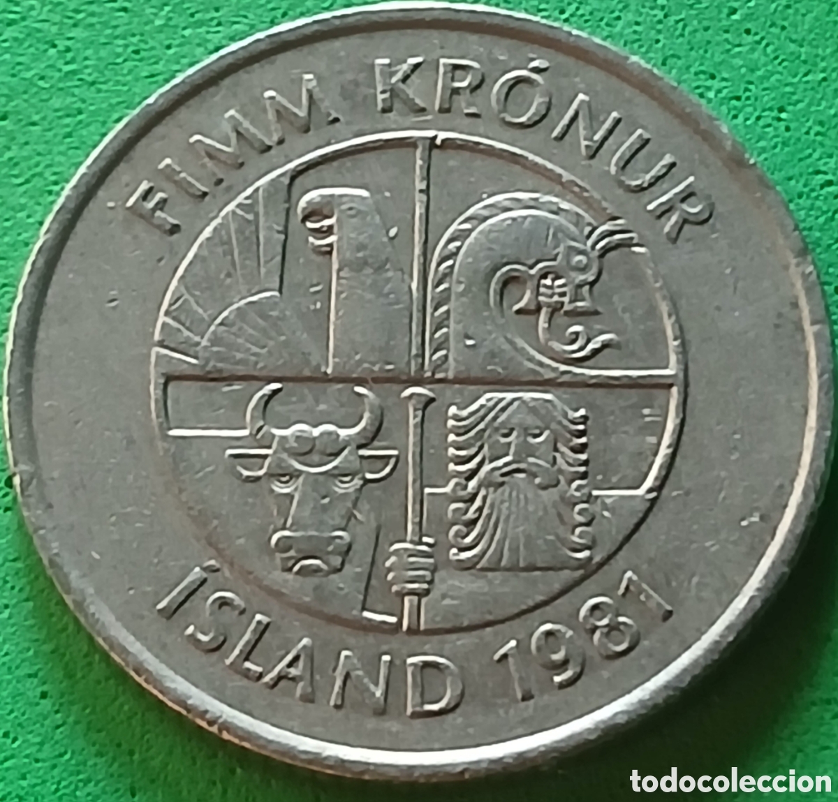 Monedas antiguas de Europa: Islandia 5 coronas 1981 km#28
