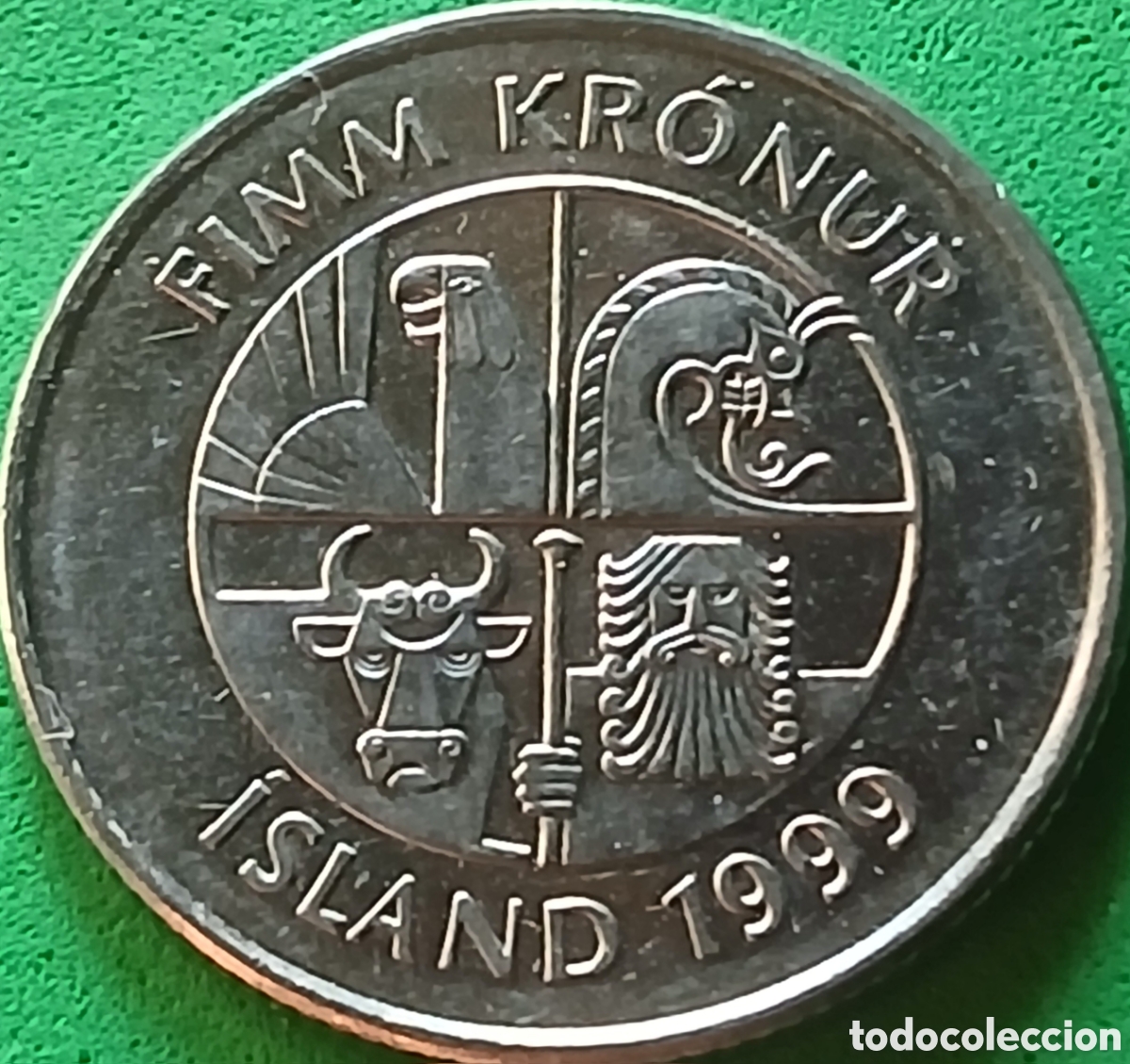 Monedas antiguas de Europa: Islandia 5 coronas 1999 km#28a