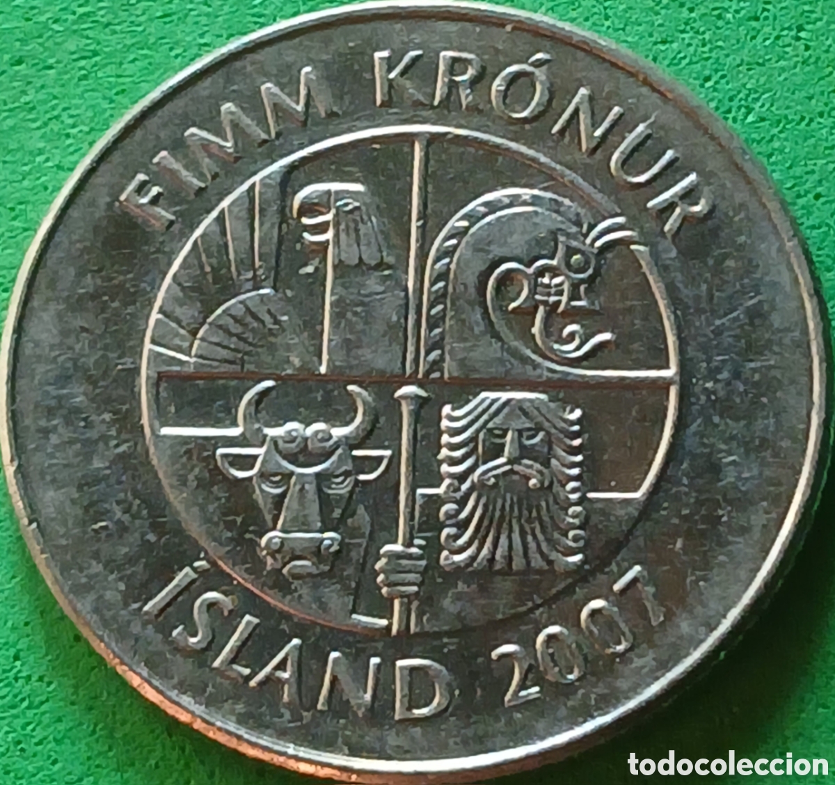 Monedas antiguas de Europa: Islandia 5 coronas 2007 km#28a