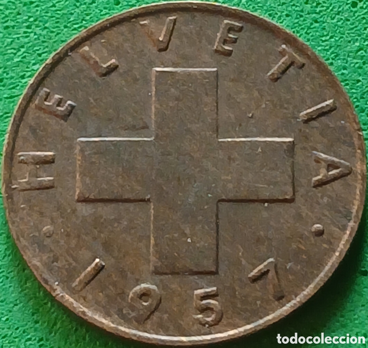 Monedas antiguas de Europa: Suiza 1 c&eacute;ntimo 1957 km#46
