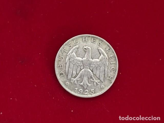 Monedas antiguas de Europa: 1 Reichsmark 1925 plata 500, 4.87grs