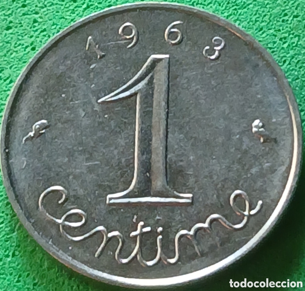 Monedas antiguas de Europa: Francia 1 centimo 1963 km#928