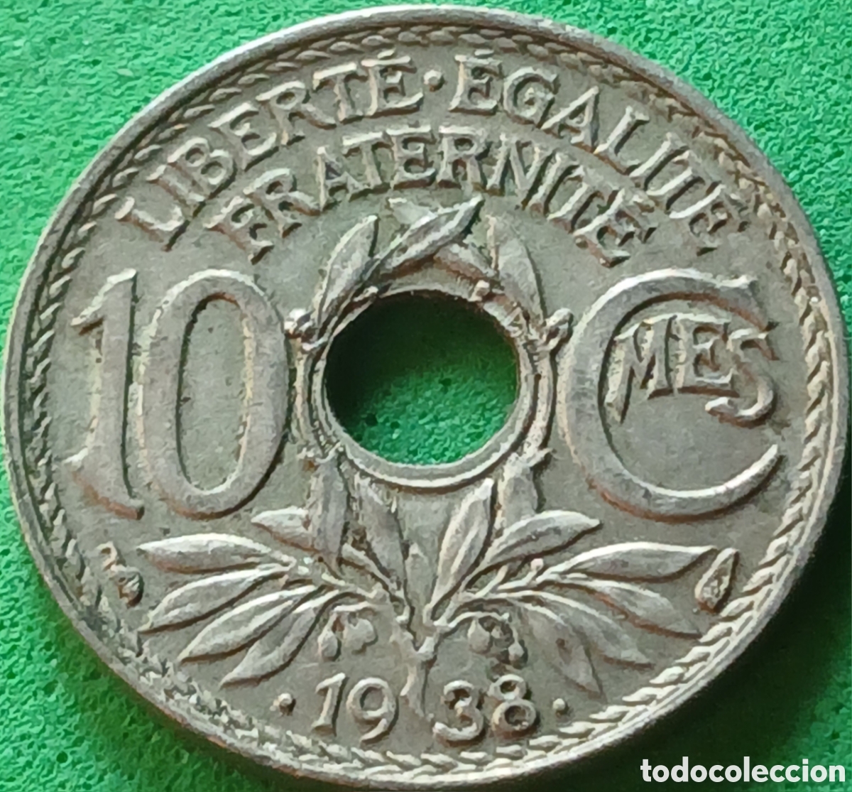Monedas antiguas de Europa: Francia 10 centimos 1938 km#889