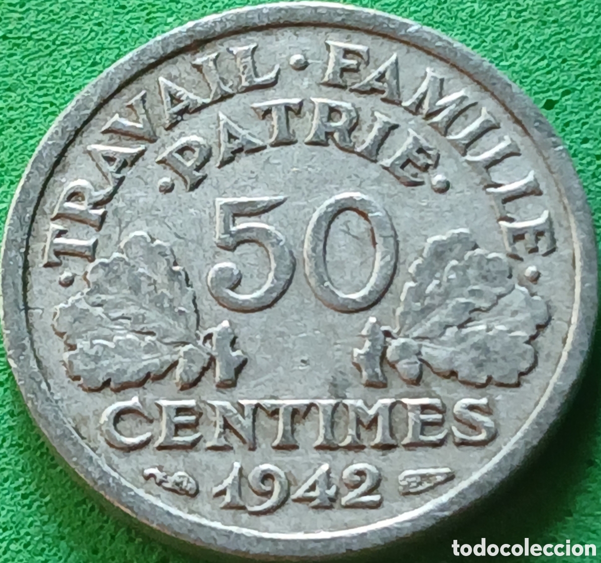 Monedas antiguas de Europa: Francia 50 centimos 1942 km#914