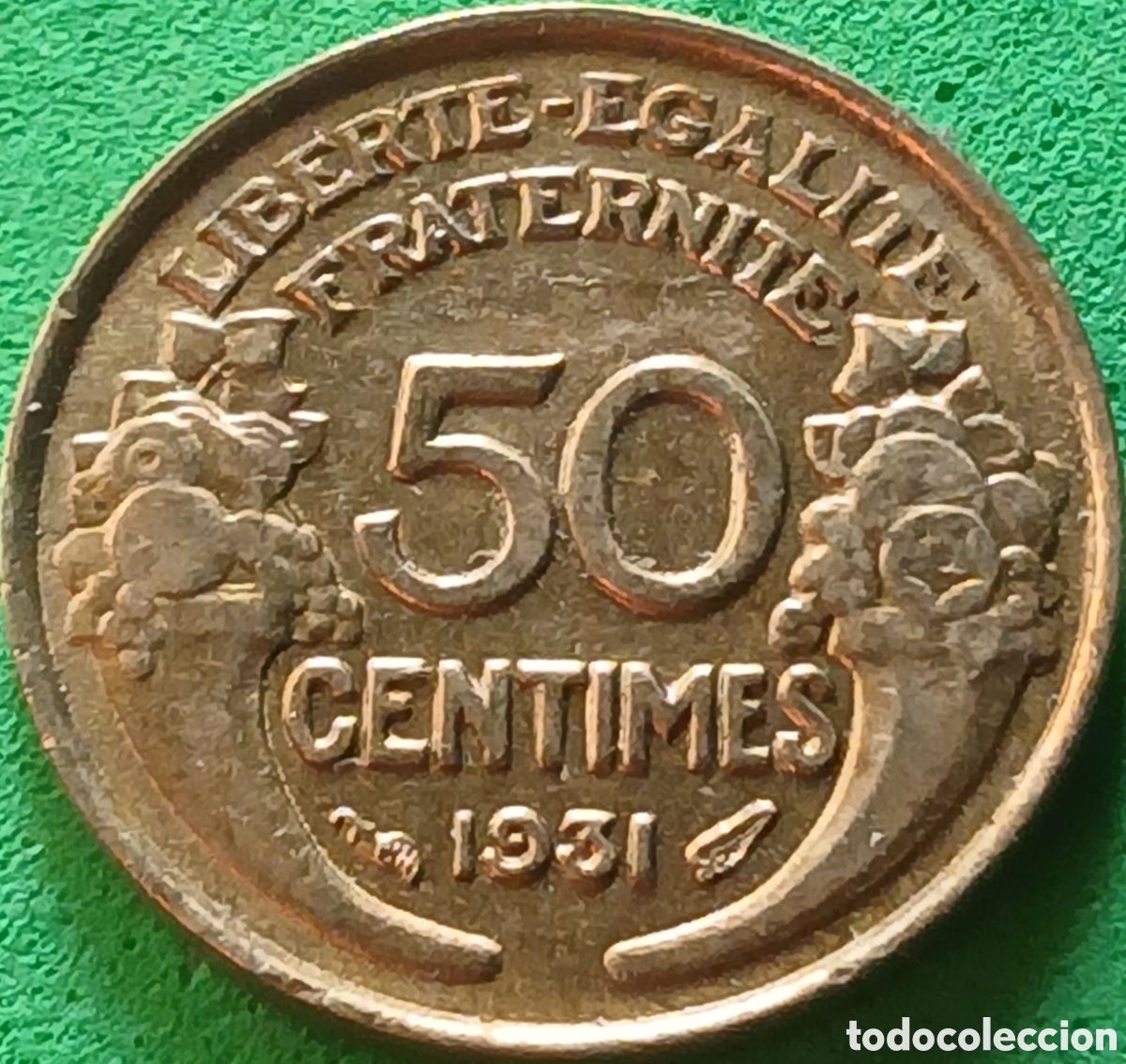 Monedas antiguas de Europa: Francia 50 centimos 1931 km#894