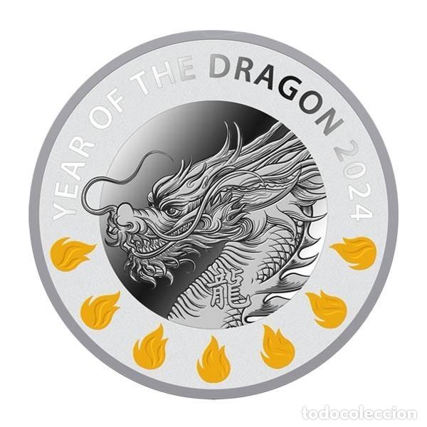 Monedas antiguas de Europa: Moneda Plata 2024 A&ntilde;o del Drag&oacute;n
