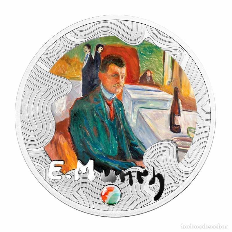 Monedas antiguas de Europa: Moneda Plata Edvard Munch Autorretrato