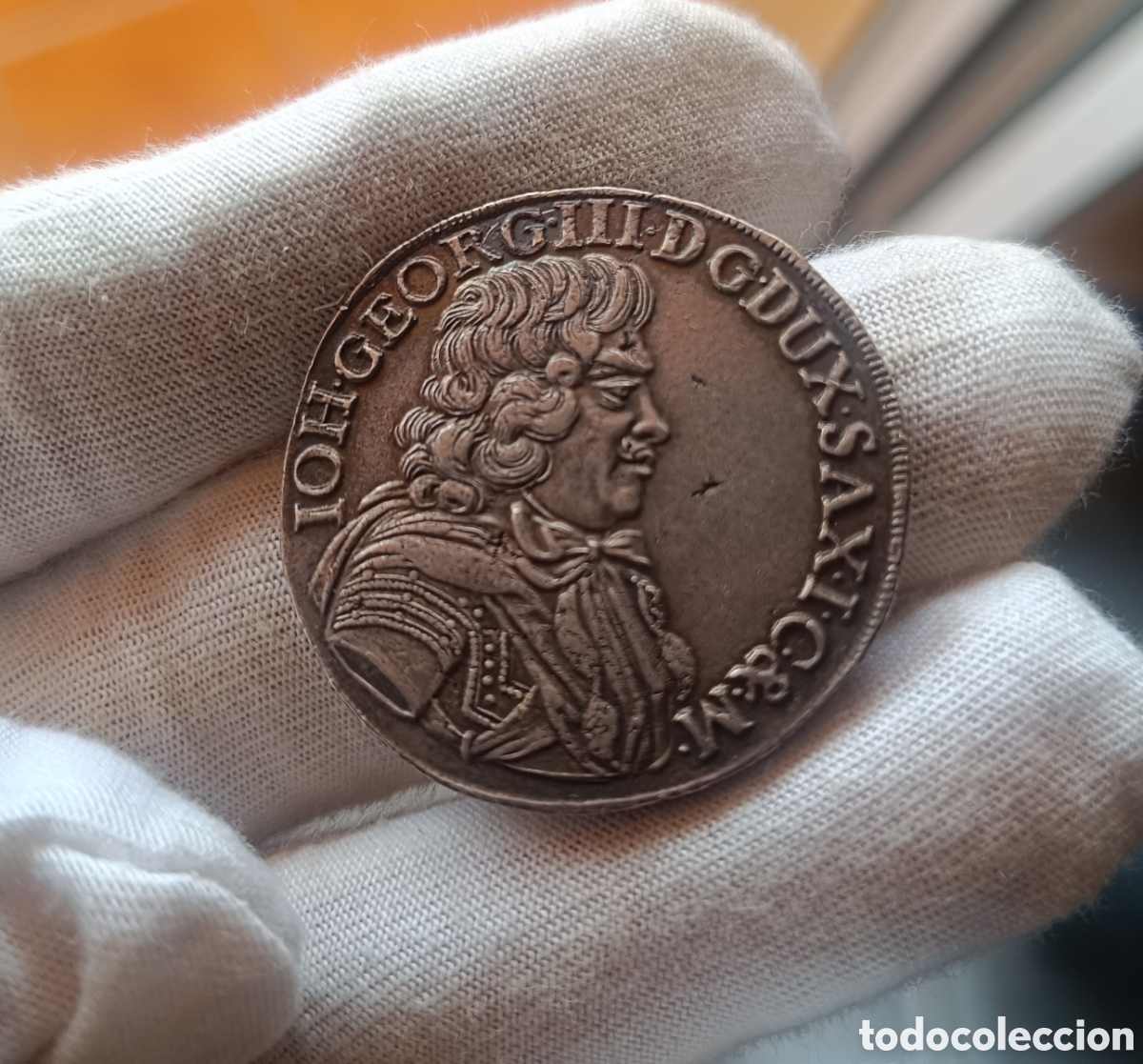 Monedas antiguas de Europa: Espectacular 2/3 de Taler Alemania Sajonia Juan Jorge III. 1685