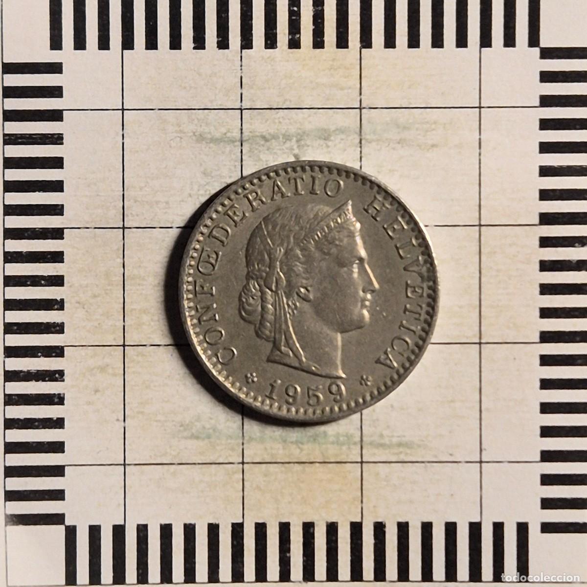Monedas antiguas de Europa: 20 RAPPEN, SUIZA. 1959. (KM#29a).