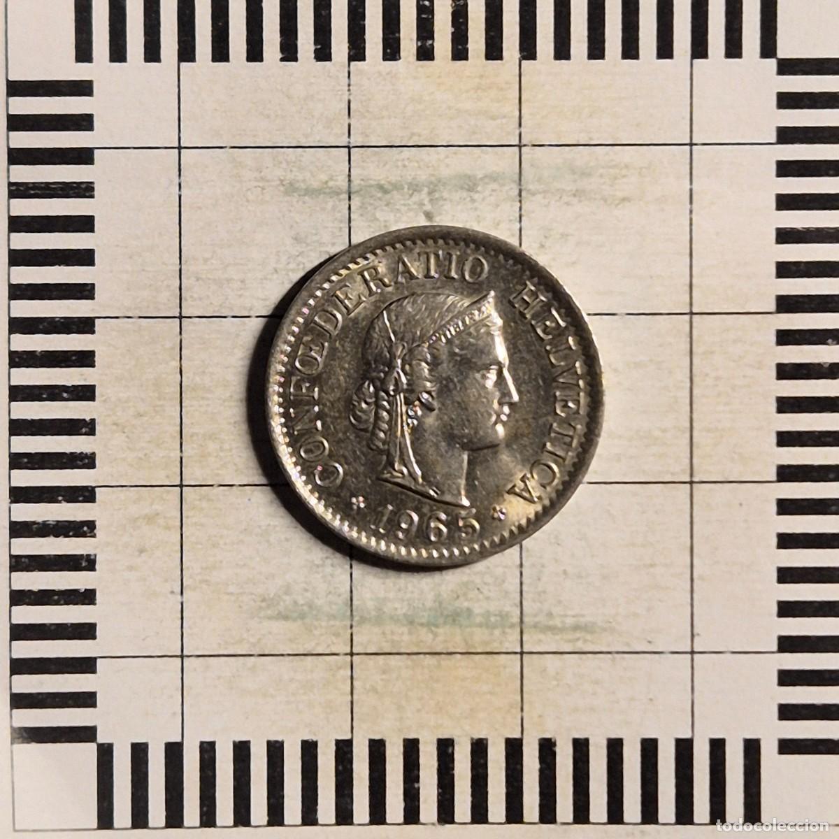 Monedas antiguas de Europa: 10 RAPPEN, SUIZA. 1965. (KM#27).