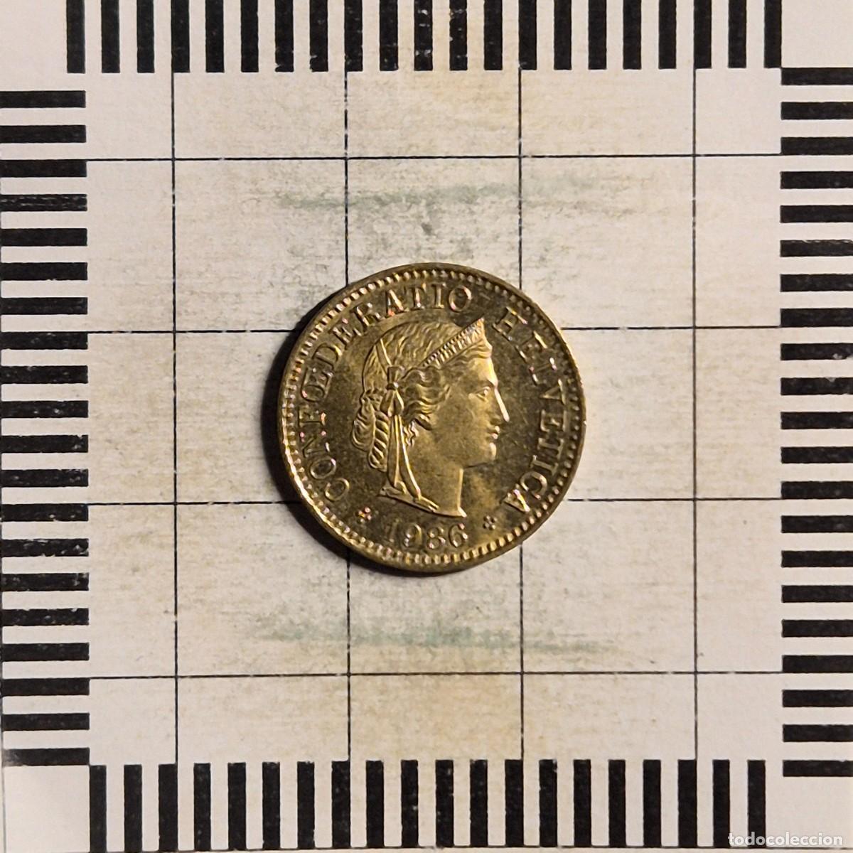 Monedas antiguas de Europa: 5 RAPPEN, SUIZA. 1986. (KM#26c).