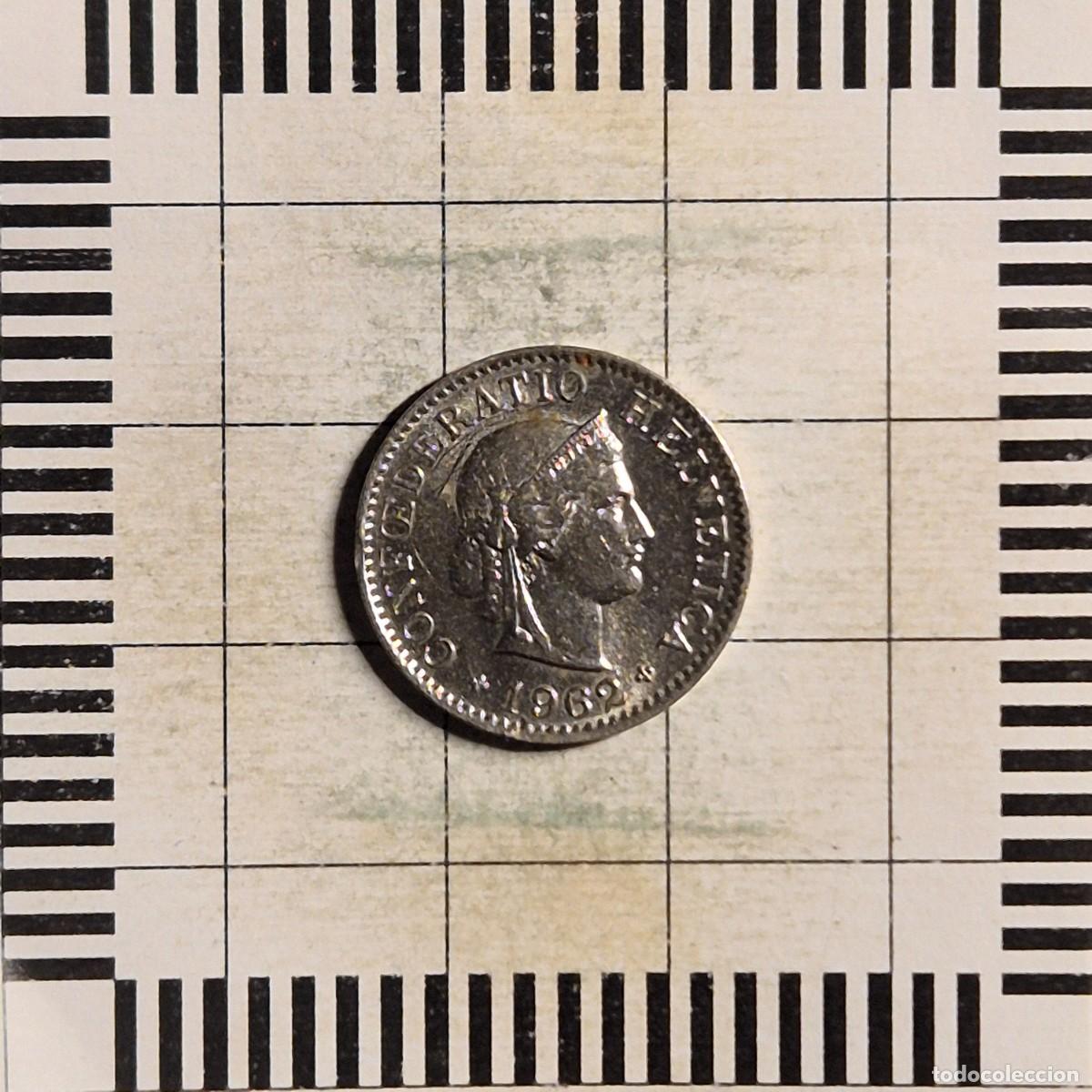 Monedas antiguas de Europa: 5 RAPPEN, SUIZA. 1962. (KM#26).