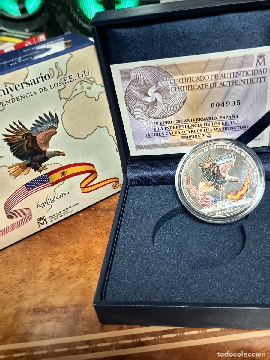 Monedas antiguas de Europa: MADRID G200/ MONEDA PLATA 250 ANIV. EEUU &ndash; AGUILA CALVA, 8 REALES