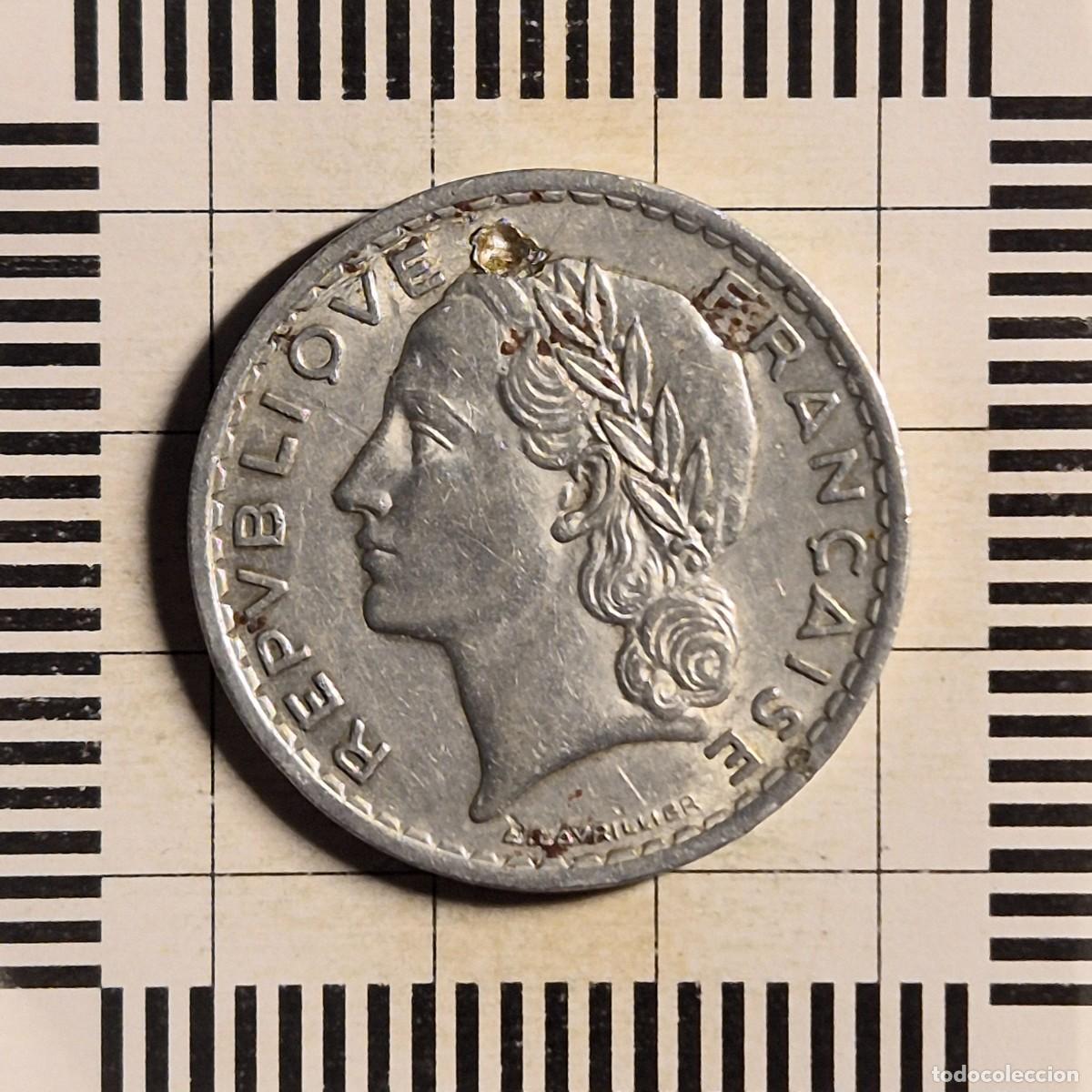 Monedas antiguas de Europa: 5 FRANCOS, FRANCIA. 1950. (KM#888b.1).