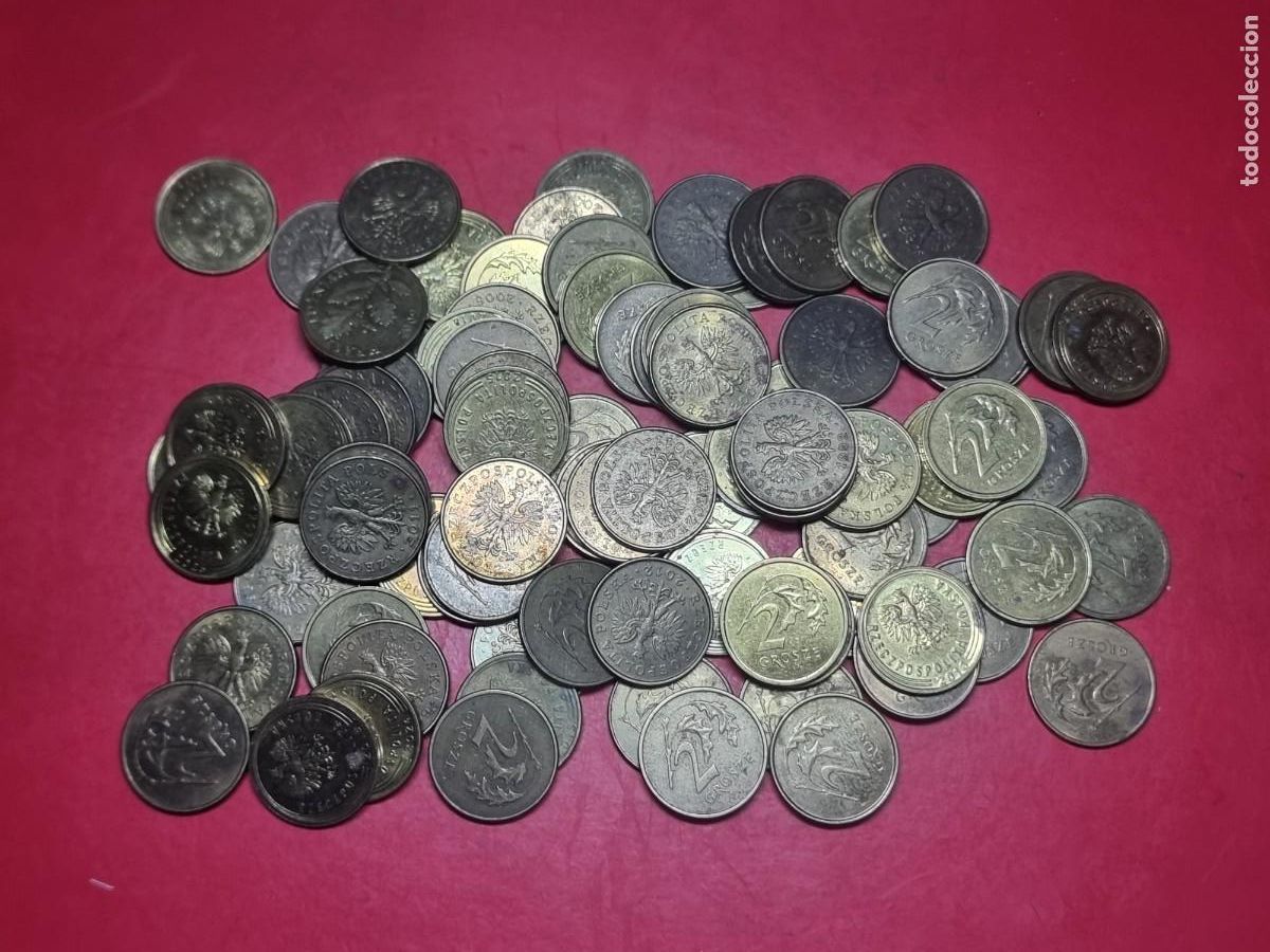 Monedas antiguas de Europa: GRAN LOTE 80 MONEDAS 2 GROSZY POLONIA