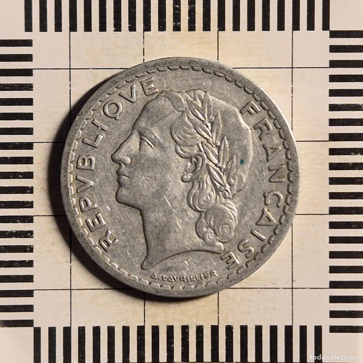 Monedas antiguas de Europa: 5 FRANCOS, FRANCIA. 1946. (KM#888b.1).