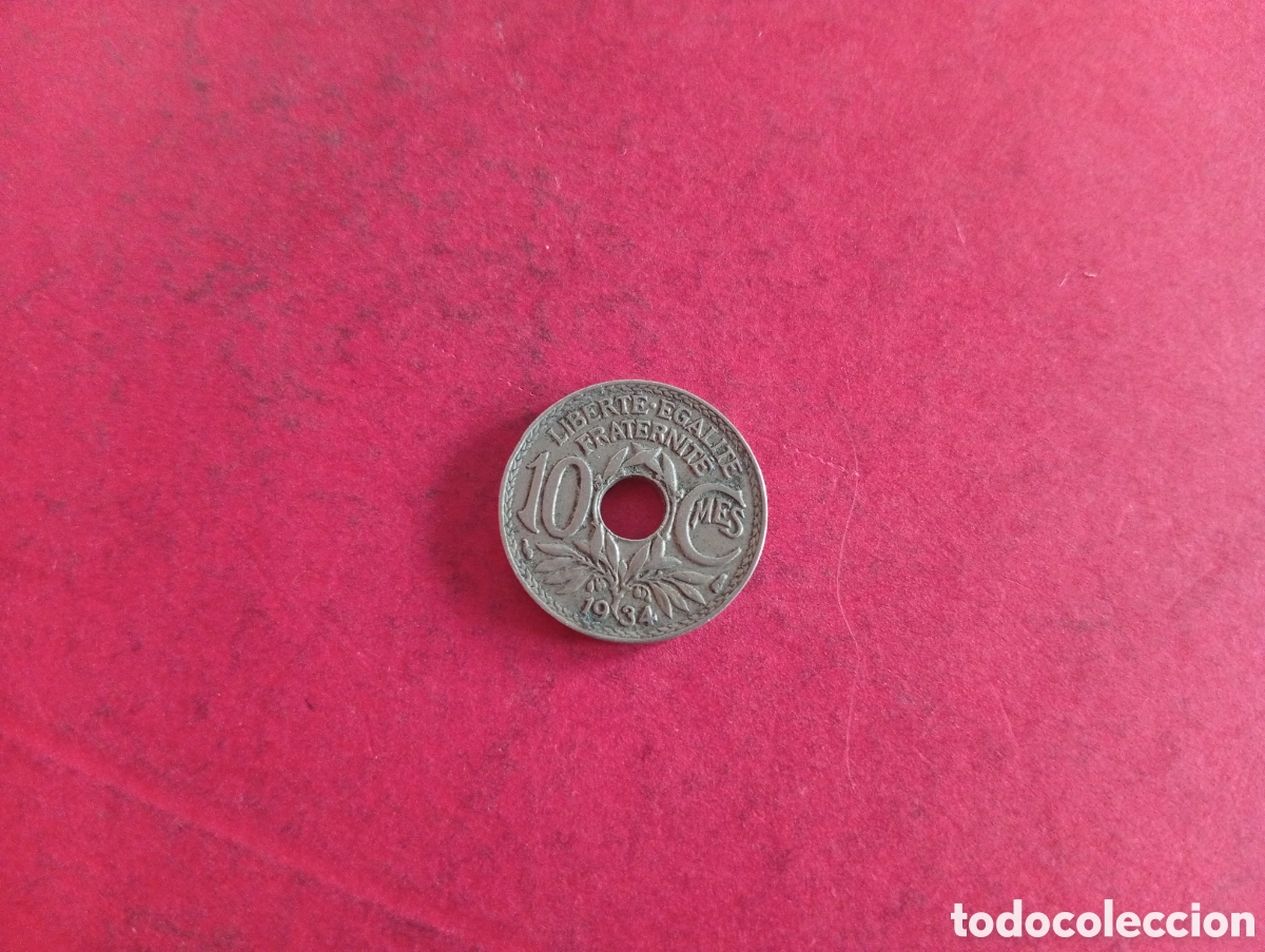 Monedas antiguas de Europa: 10 centimes de Francia 1934