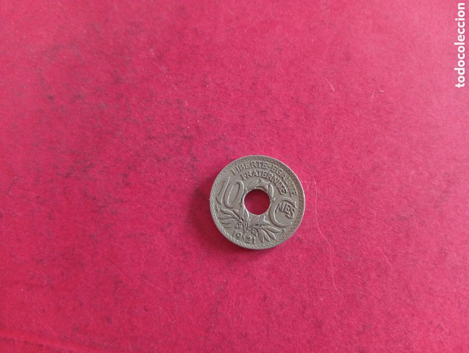 Monedas antiguas de Europa: 10 centimes de Francia 1921