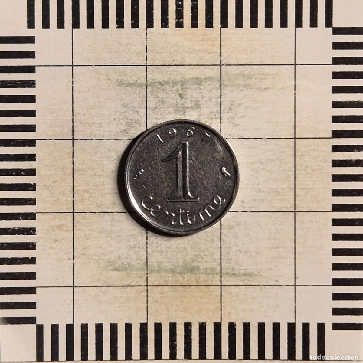 Monedas antiguas de Europa: 1 C&Eacute;NTIMO, FRANCIA. 1967. (KM#928).