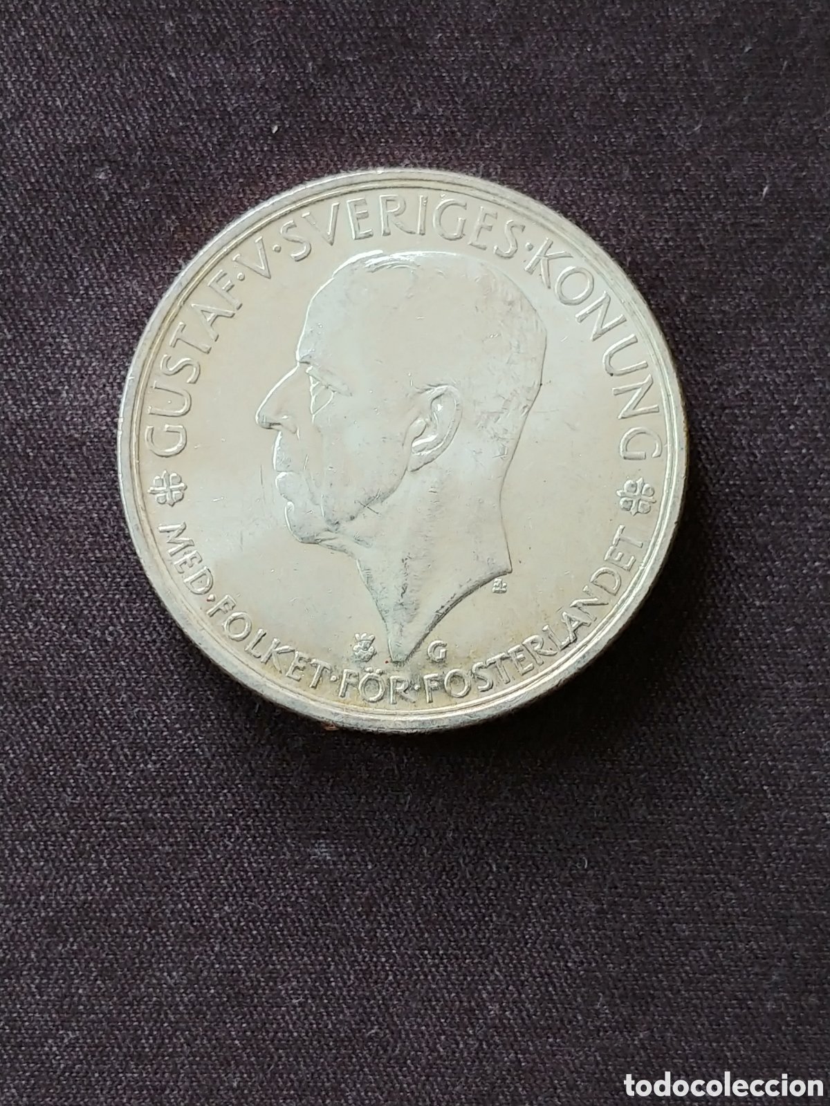 Monedas antiguas de Europa: Suecia, 5 Kronor 1935, Ag .900 mls.