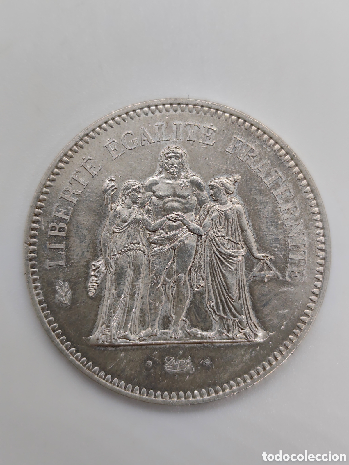 Monedas antiguas de Europa: Moneda de Plata 50 Francs 1975