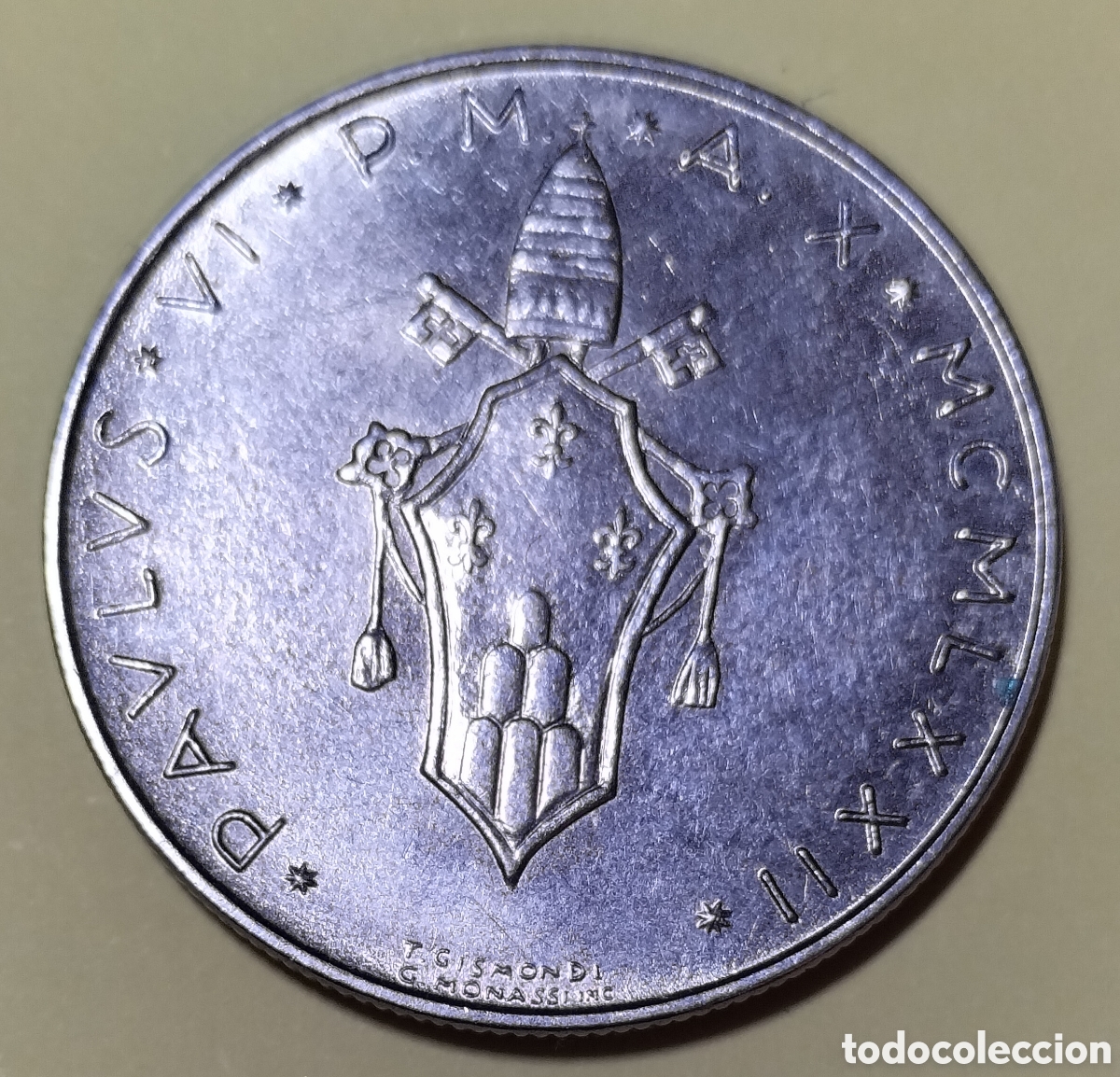 Monedas antiguas de Europa: Moneda 50 Liras 1972 Vaticano.