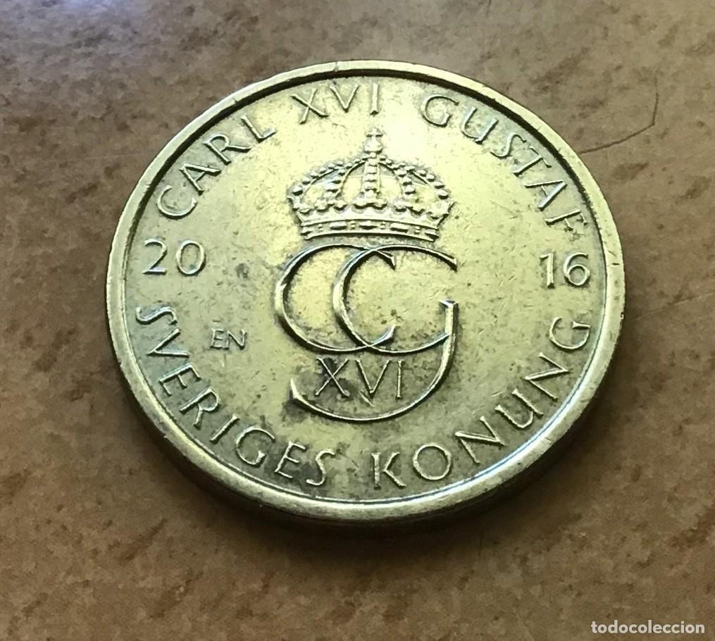 Monedas antiguas de Europa: 5 coronas de Suecia. A&ntilde;o 2016