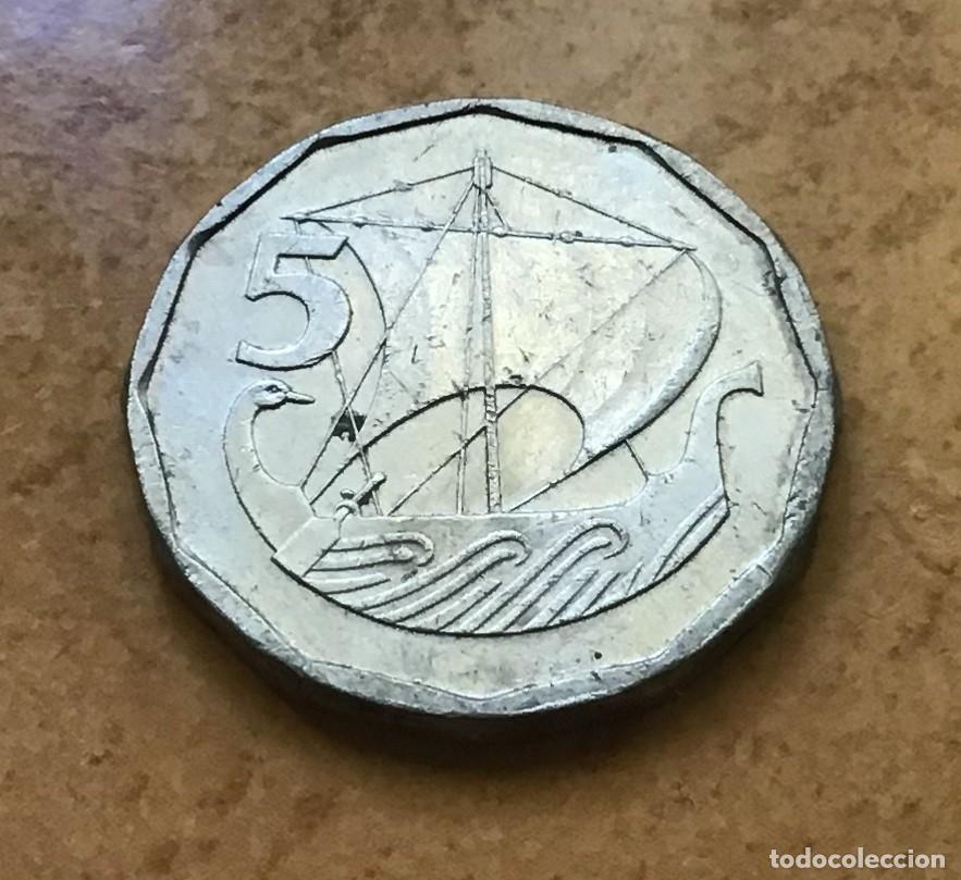 Monedas antiguas de Europa: 5 mils de Chipre. A&ntilde;o 1981