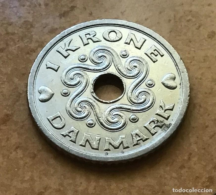 Monedas antiguas de Europa: 1 corona de Dinamarca. A&ntilde;o 1994