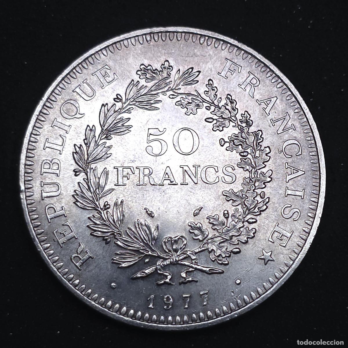 Monedas antiguas de Europa: MONEDA DE PLATA FRANCIA 50 FRANCOS 1977 EBC+