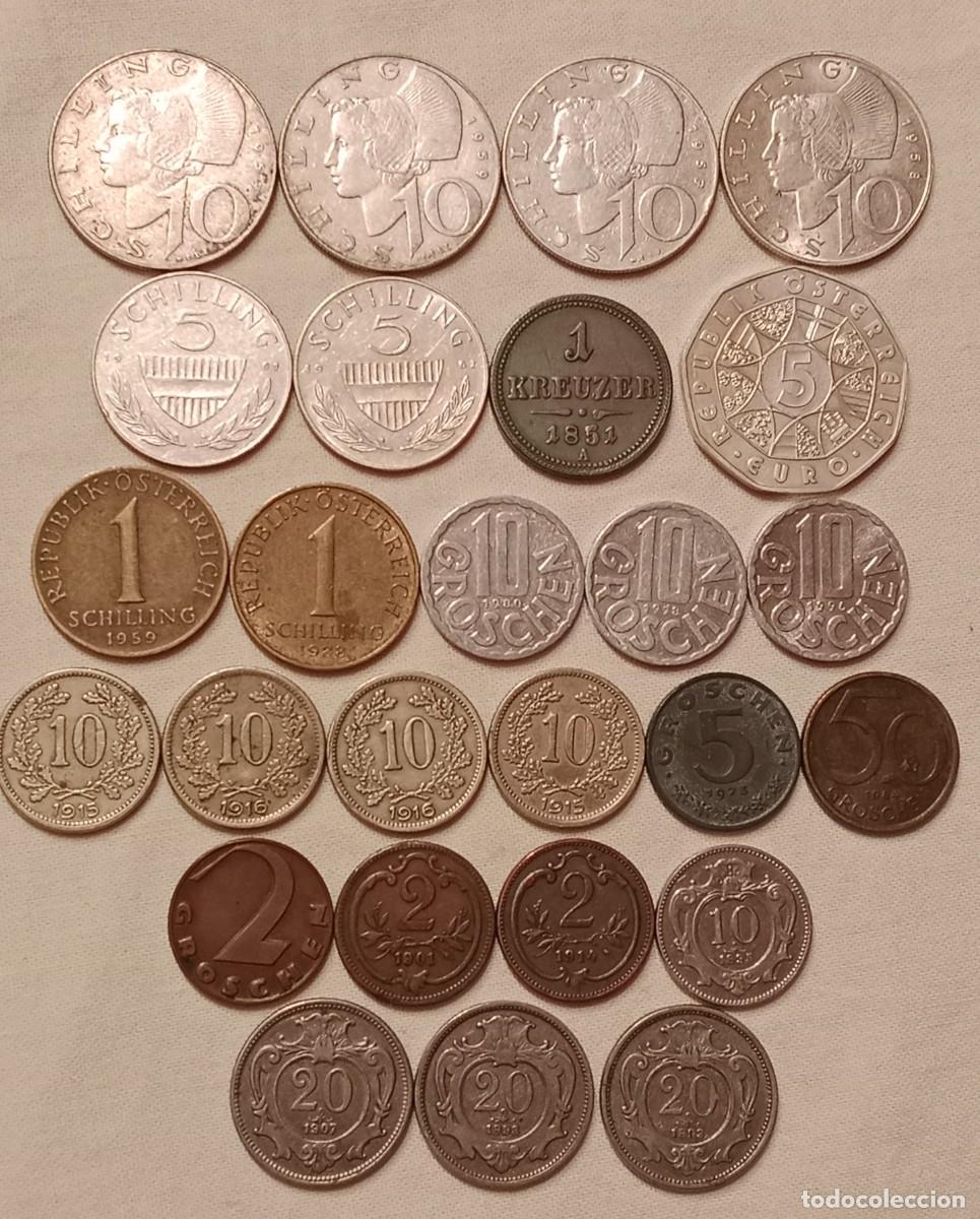 Monedas antiguas de Europa: AUSTRIA lote 27 monedas, 7 de plata.