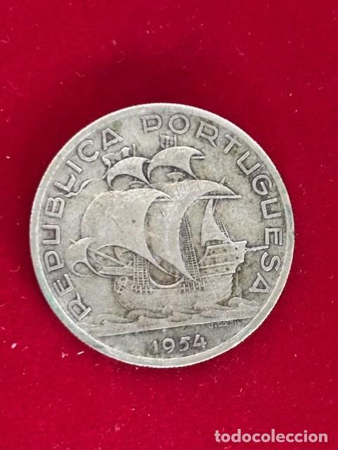 Monedas antiguas de Europa: 10 escudos 1954, Portugal, plata