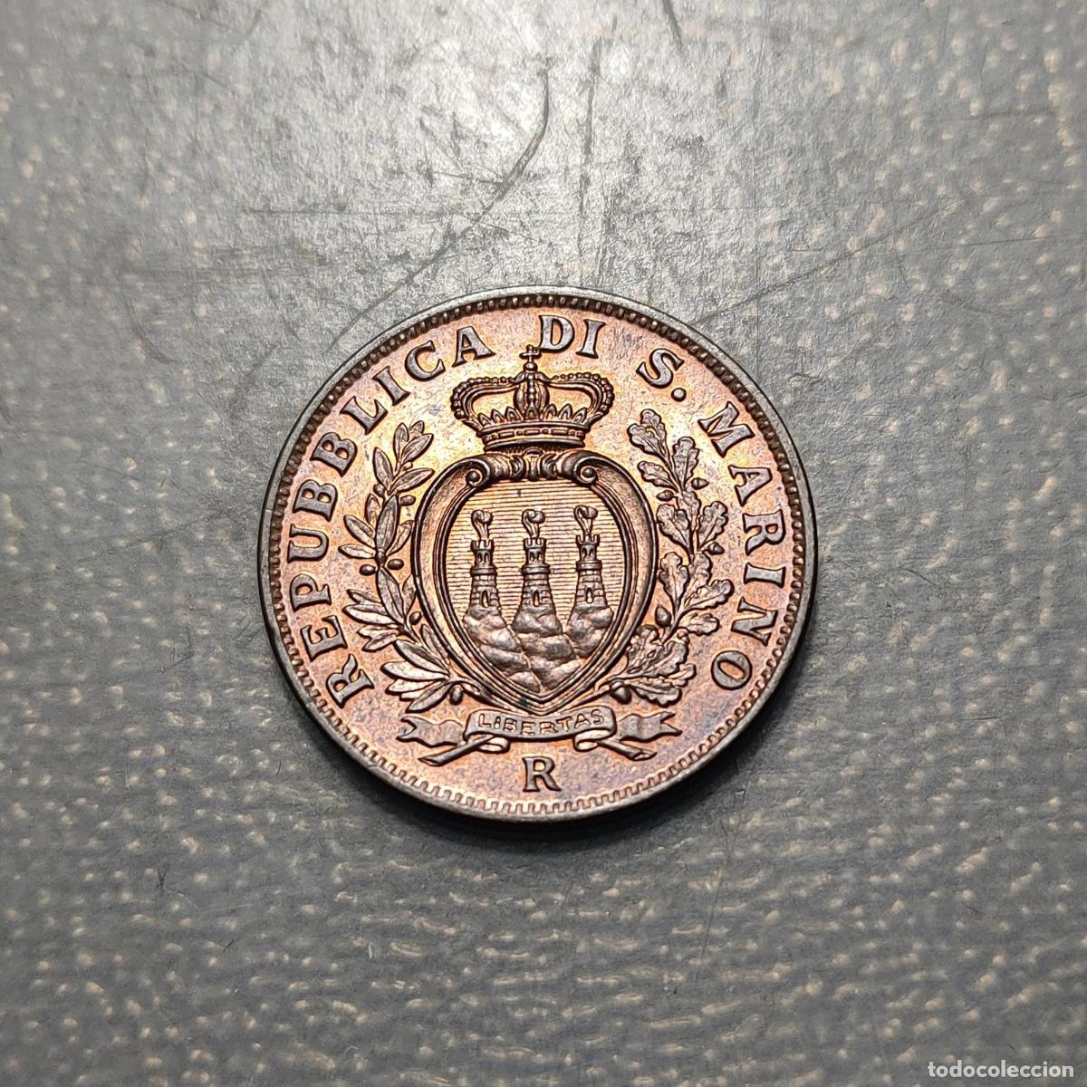 Alte M&uuml;nzen aus Europa: SAN MARINO 10 CENTESIMI 1938 SC UNC BRILLO ORIGINAL