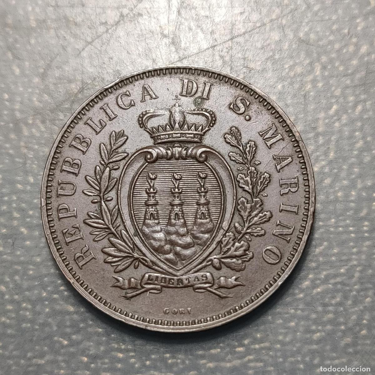 Alte M&uuml;nzen aus Europa: SAN MARINO 10 CENTESIMI 1894