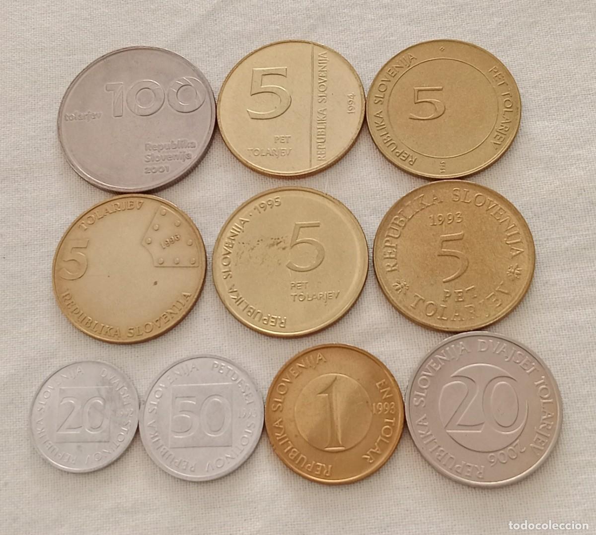 Monedas antiguas de Europa: ESLOVENIA lote 10 monedas.