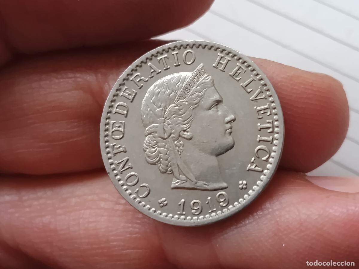 Monedas antiguas de Europa: 20 Rappen de Suiza de 1919 EBC