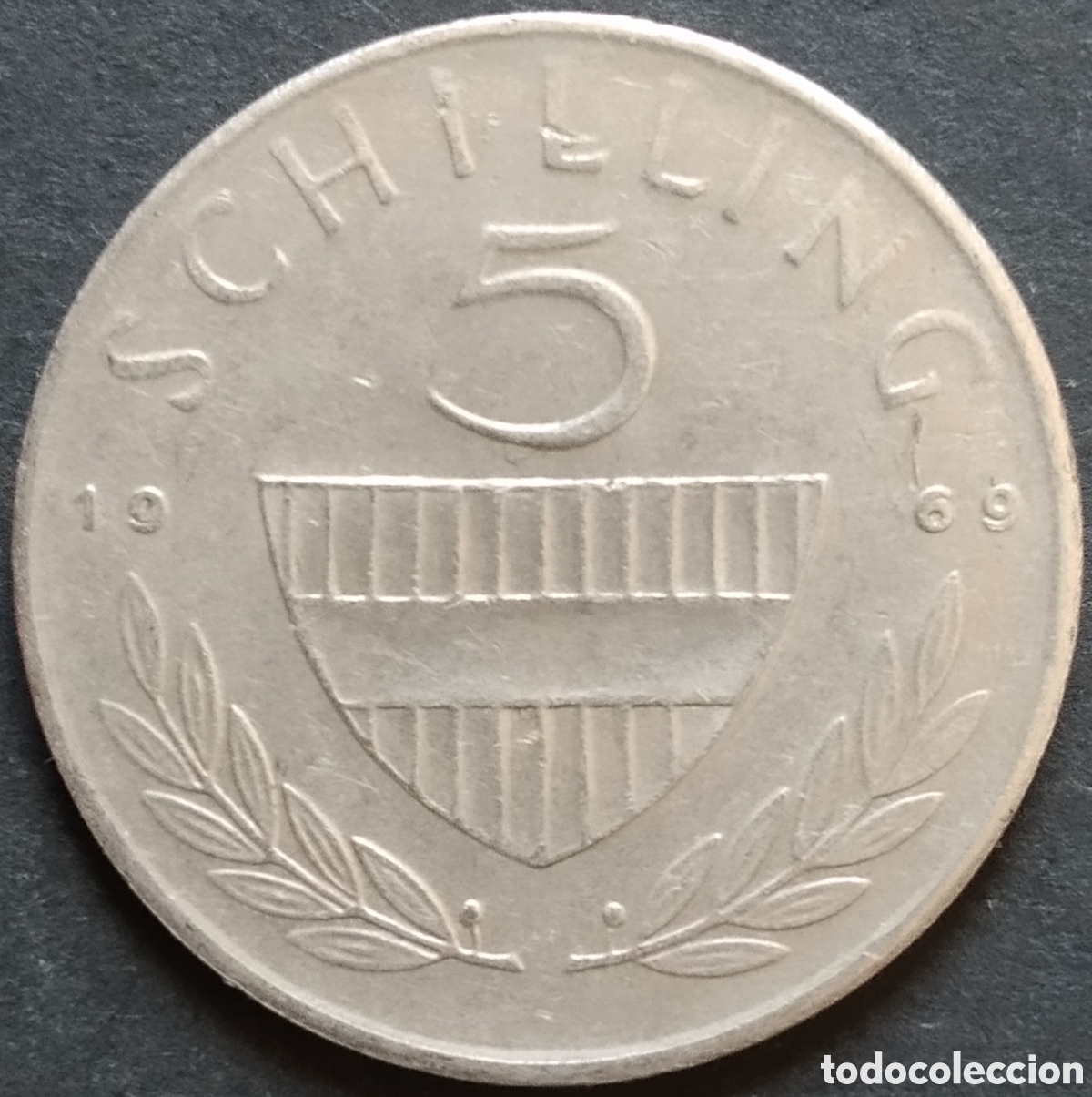 Monedas antiguas de Europa: MONEDA - AUSTRIA 5 CHEL&Iacute;NES / SHILLINGS 1969
