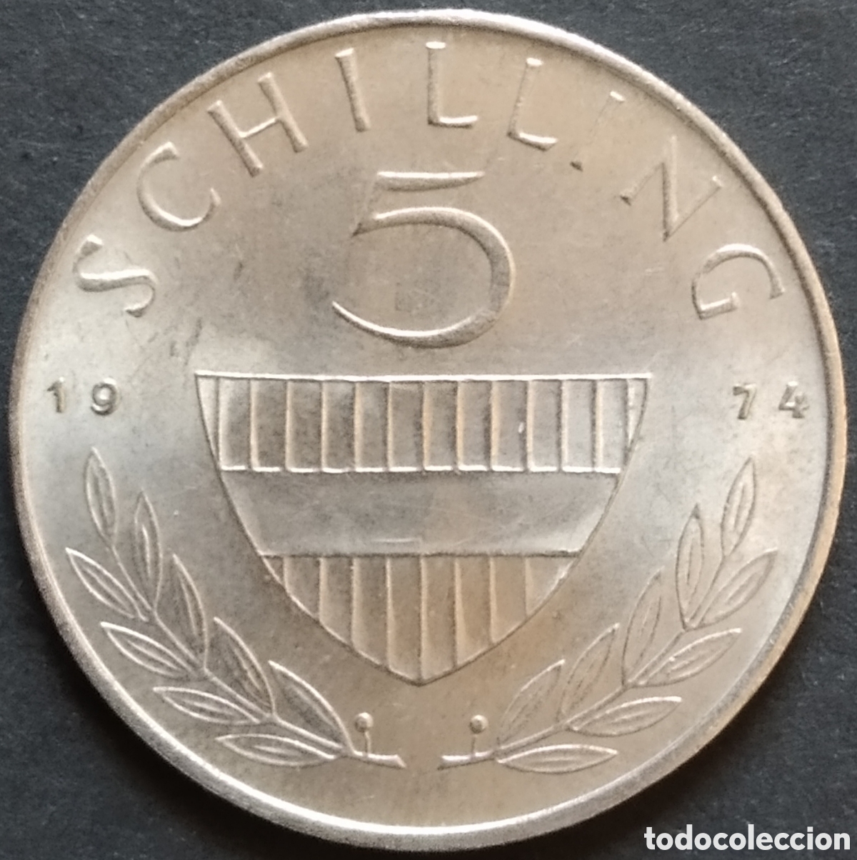 Monedas antiguas de Europa: MONEDA - AUSTRIA 5 CHEL&Iacute;NES / SHILLINGS 1974