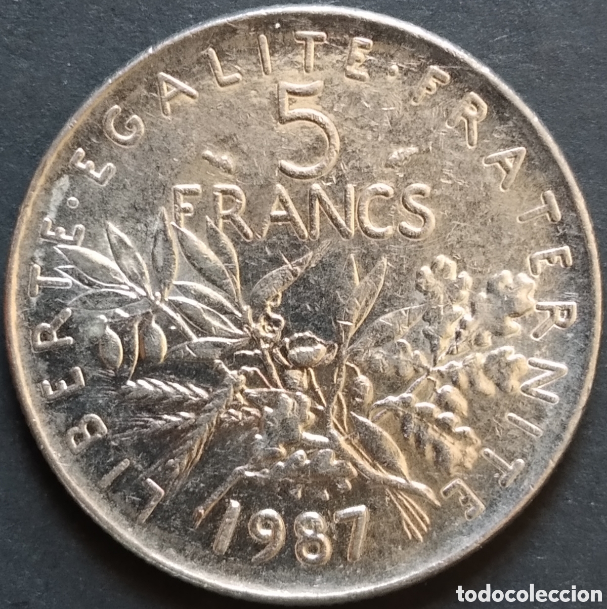 Monedas antiguas de Europa: MONEDA - FRANCIA 5 FRANCOS 1987