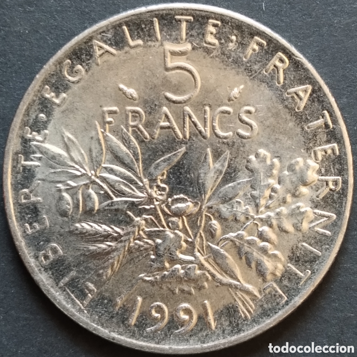 Monedas antiguas de Europa: MONEDA - FRANCIA 5 FRANCOS 1991