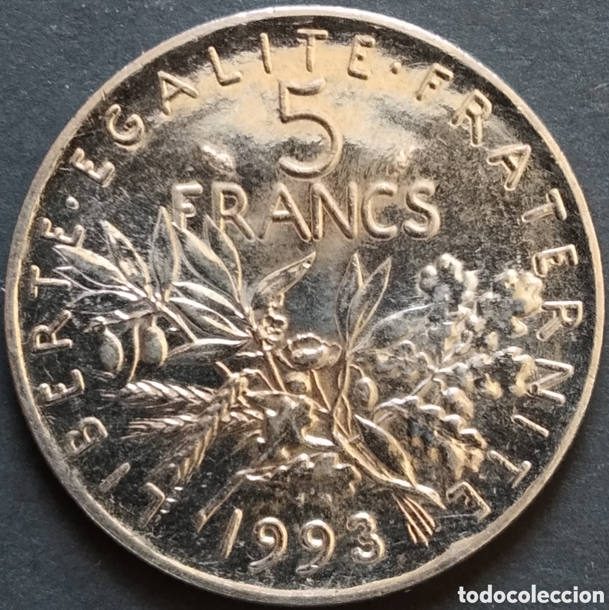 Monedas antiguas de Europa: MONEDA - FRANCIA 5 FRANCOS 1993