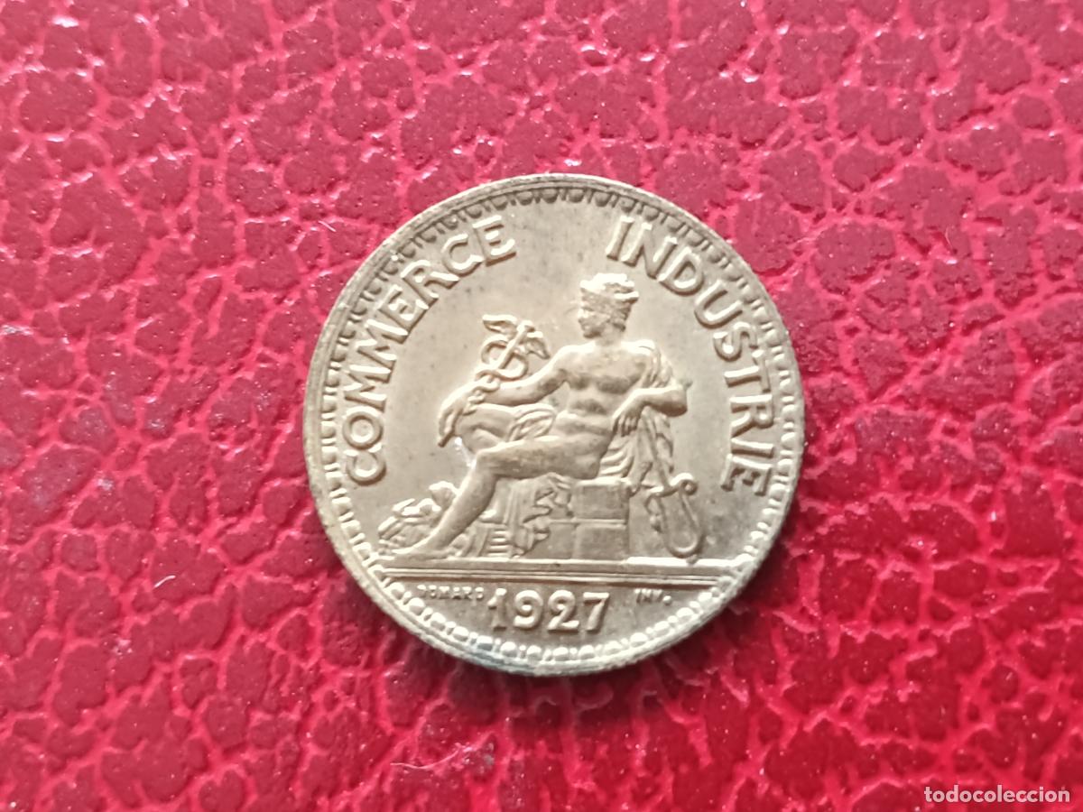 Monedas antiguas de Europa: FRANCIA 50 centimes, c&aacute;maras de comercio SC 1927 Chambres de commerce de France