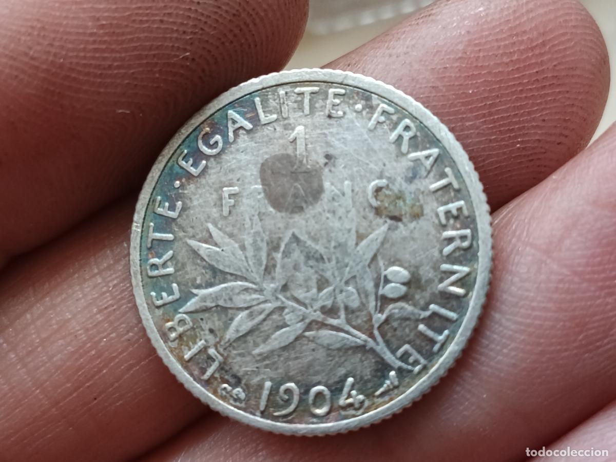 Monedas antiguas de Europa: FRANCIA 1 franco de plata de 1900