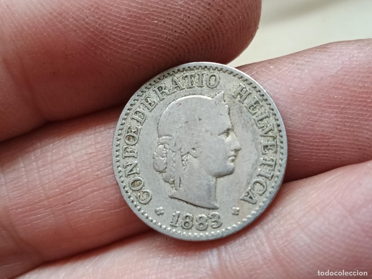Monedas antiguas de Europa: SUIZA 10 RAPPEN 1883