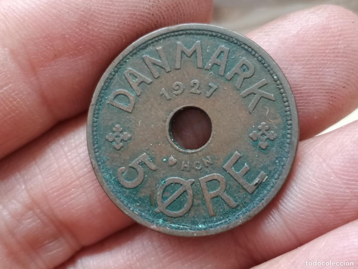 Monedas antiguas de Europa: DINAMARCA (1912-1947) - 5 ORE 1927 - REY CRISTIAN X