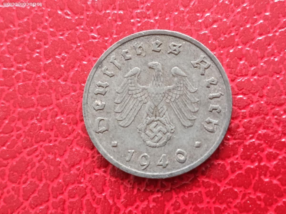 Monedas antiguas de Europa: Alemania nazi. 10 reichspfennig 1940 F